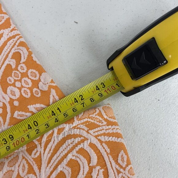 Vtg 70s PLW Womens Shift Dress M Medium Mini Orange Floral Knit Double Breasted - Picture 6 of 8